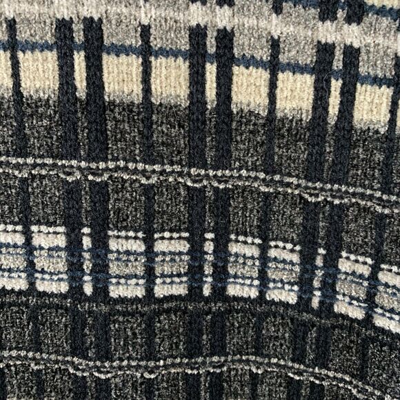 Vintage Knightsbridge Men Sweater Sz XL Gray Plaid‎ Oversized Grandpa Y2K Grunge - Picture 3 of 11